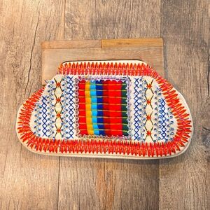 Wooden Handle Bright Color Clutch unique